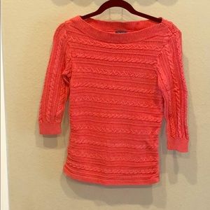 Chaps Coral boat neck sweater